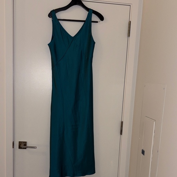 Joie Teal V-Neck Slip Dress - Picture 2 of 3